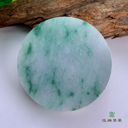 派瑞翡翠 翡翠手镯芯  冰糯种 绿色 飘花 商品图2