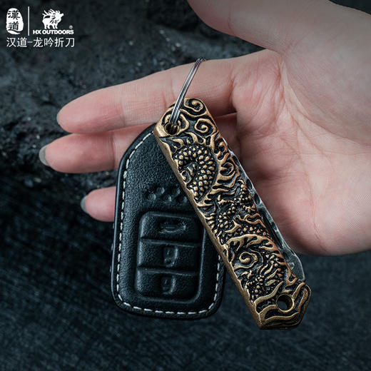 汉道龙吟折叠刀大马士革折叠刀 商品图6