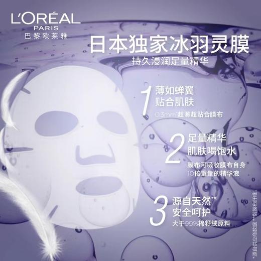 欧莱雅复颜玻尿酸水光充盈面膜 15片/盒 商品图2