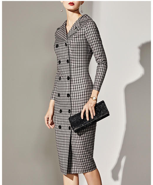 孤品2962 复古电影感女郎 羊毛连衣裙 正码正品 不退可换 商品图1