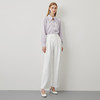 EITIE爱特爱秋季新款高腰宽松白色通勤简约垂坠显瘦阔腿裤女C2205008 商品缩略图2