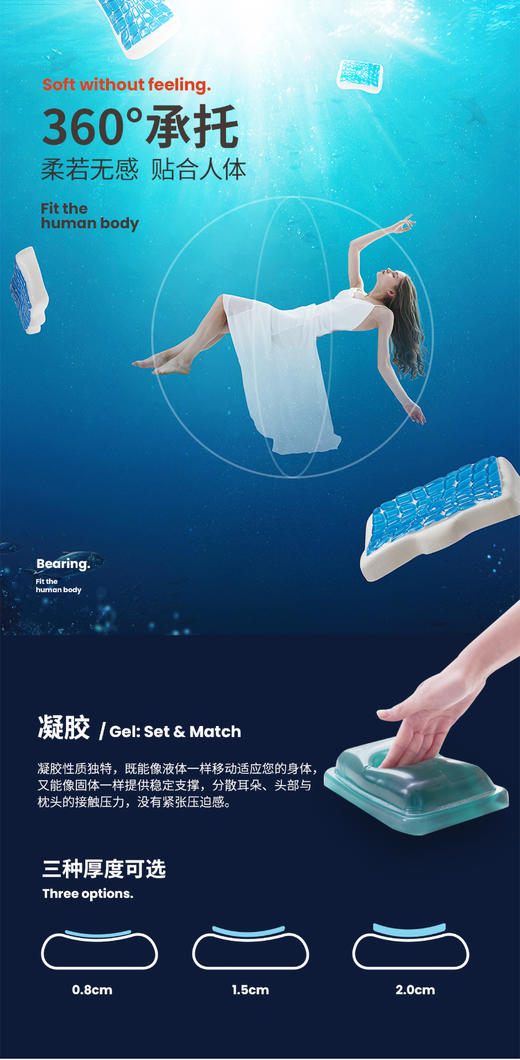 AB 凝胶枕 C6000枕头 商品图6