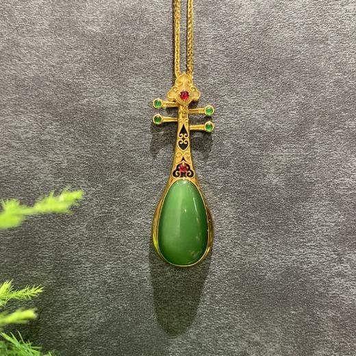 【御珠宫坊】金镶碧玉吊坠 商品图5