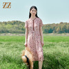佐尔美2022夏季新款 100%桑蚕丝真丝小碎花甜美连衣裙女E22LS09 商品缩略图3