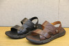 豪行夏季11251713中年平底外穿真皮沙滩鞋两用凉拖男士休闲皮凉鞋 专柜正品 商品缩略图4