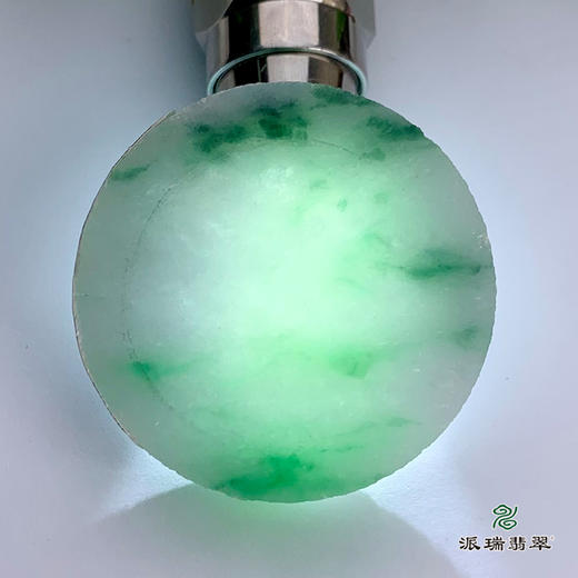 派瑞翡翠 翡翠手镯芯  冰糯种 绿色 飘花 商品图0