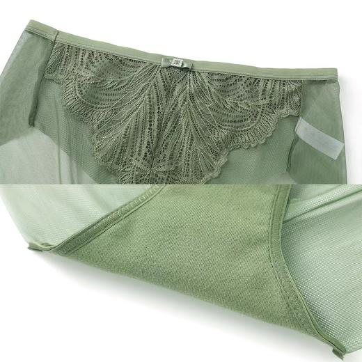 安莉芳薄款性感通透纯棉底裆内裤女士网纱无痕中腰三角裤E200502 商品图3