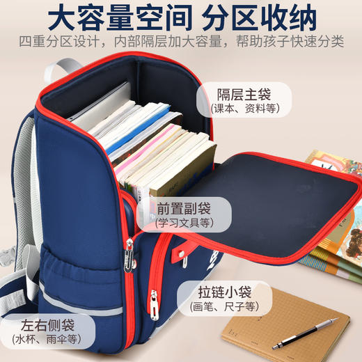 小学生横版书包翻盖学生书包卡通可爱男女童双肩背包781 商品图5