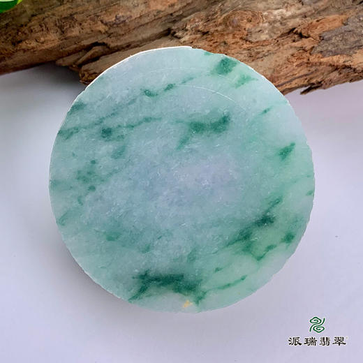 派瑞翡翠 翡翠手镯芯  冰糯种 绿色 飘花 商品图3