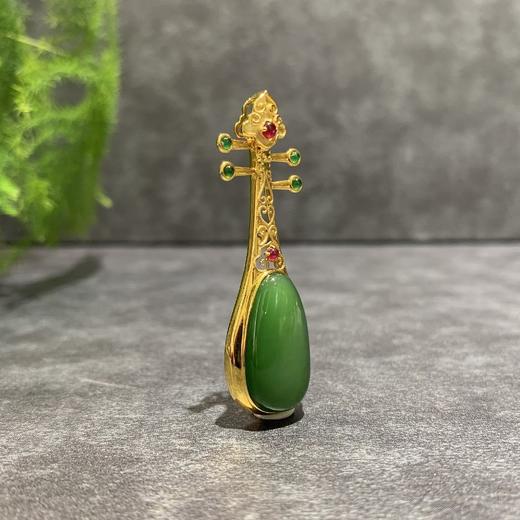 【御珠宫坊】金镶碧玉吊坠 商品图2