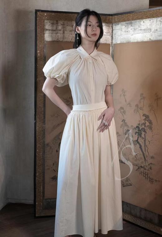 Ashlyn  米白色GINA抽褶半裙 商品图7