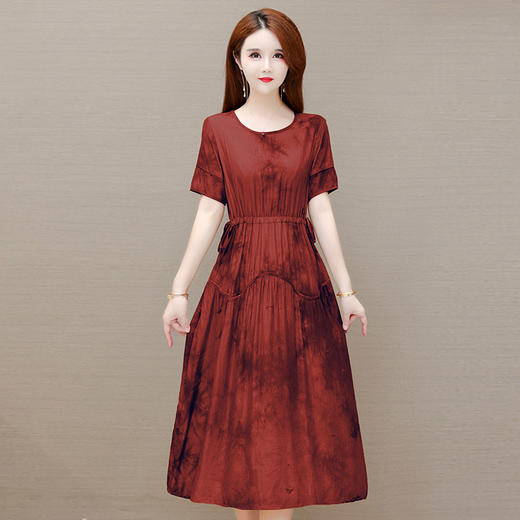 YWE MY2253时尚高端修身贵夫人连印花衣裙 商品图2