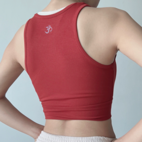 AddOne+1 休闲时尚运动瑜伽亲肤螺纹短背心