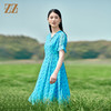 佐尔美2022夏季新款 桑蚕丝真丝小碎花甜美连衣裙女E22LS38 商品缩略图1