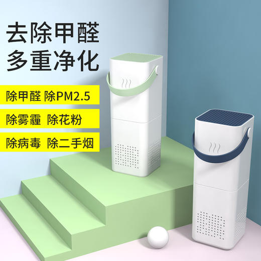 【家用电器】车载空气净化器 负离子家用桌面式小型消毒车用除雾器 商品图0