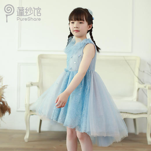 pureshare 女童连衣裙夏季宝宝可爱洋气气质大童礼服裙子-爱蓝格格 商品图6