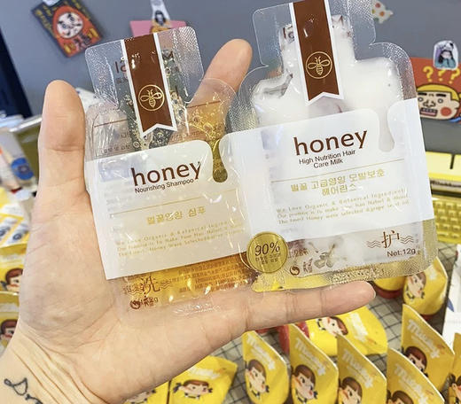 10组 美爱斯蜂蜜洗发水12g+护发乳12g滋润修护柔滑垂顺小样套装 商品图0