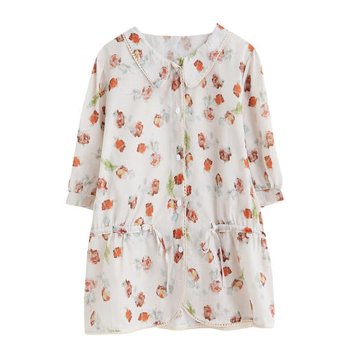 AHM-xrwy673夏季新款系带上衣时尚气质优雅设计感小众复古短袖衬衫 商品图4