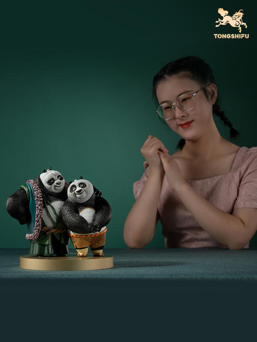 铜师傅 全铜摆件《功夫熊猫》之父爱如山 铜工艺品饰品礼品摆件 商品图4