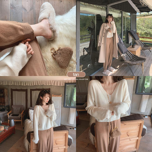 惊爆价 金蘑菇菇【懒懒裤】慵懒休闲少女感阔腿休闲裤 商品图1