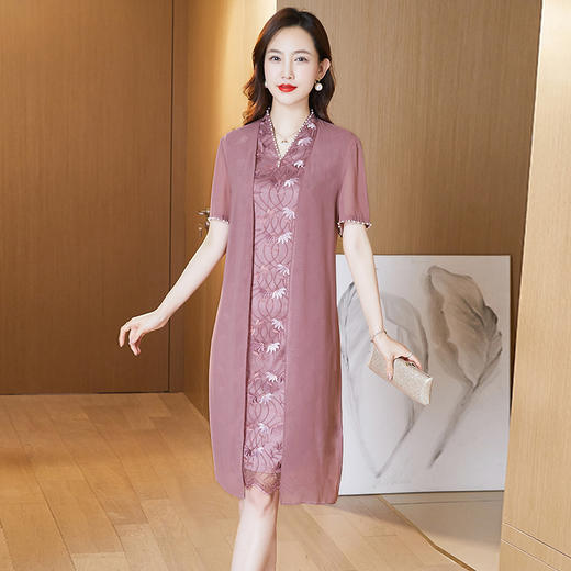 高贵优雅，连衣裙婚礼妈妈装礼服结婚喜婆婆婚宴两件套LC-2269 商品图0