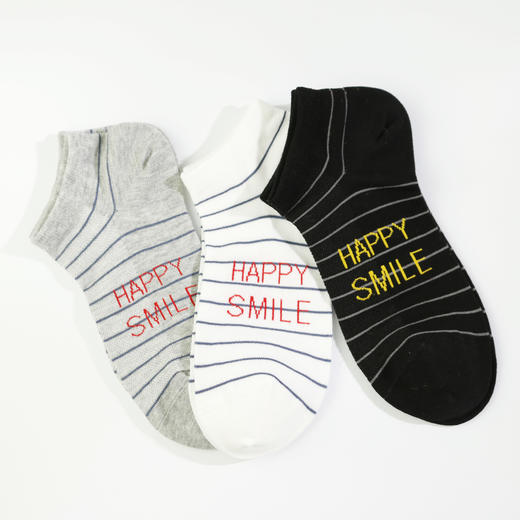 【2双装 6双6折】女丨女士夏季薄款船袜条纹网面袜子女薄袜字母刺绣【2212303】 商品图0