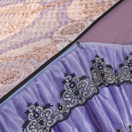 MJN 欧式蕾丝边可拆卸夹棉软可折叠可机洗冰丝席三件套 商品图7