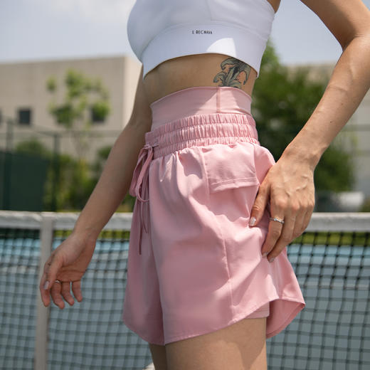 【超薄速干】超高腰宽松速干带内衬短裤 商品图1