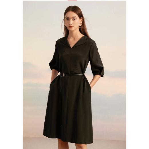 3楼 珍贝桑蚕丝翻领连衣裙 商品图1