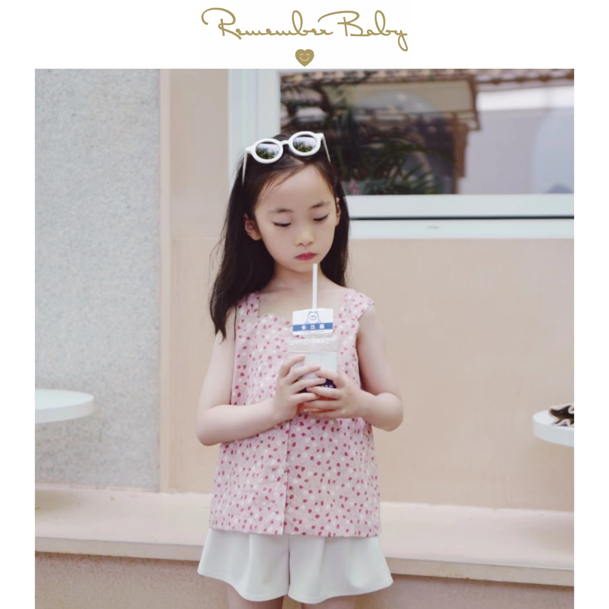 现货 / STRAWBERRY & MILKSHAKE | 进口LIBERTY面料制法式小上衣 / 奶油色小短裤