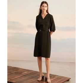 3楼 珍贝桑蚕丝翻领连衣裙