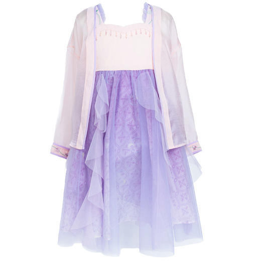 小嫒記春夏新款女童汉服国风中式时装周走秀款-丁香襦裙 商品图5