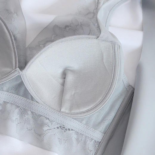 夏季蕾丝性感真丝文胸，无钢圈薄款桑蚕丝美背内衣TG02S157 商品图3