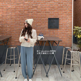 惊爆价 金蘑菇菇【懒懒裤】慵懒休闲少女感阔腿休闲裤