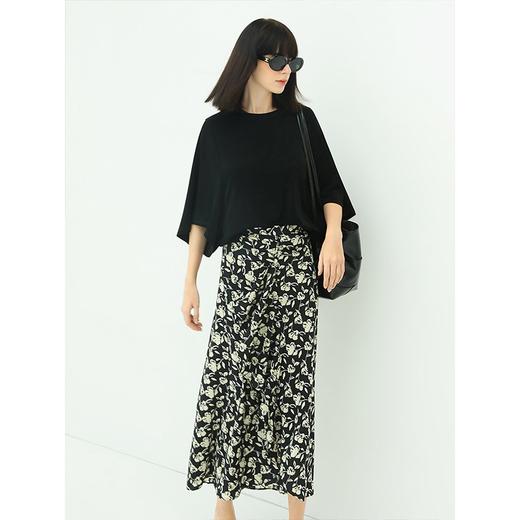 COCOBELLA设计感抽褶碎花半身裙女遮胯半裙裹身裙筒裙HS513 商品图3