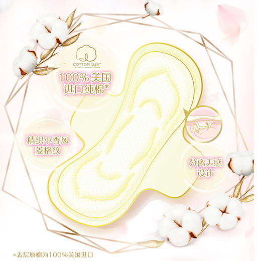 苏菲Sofy 裸感S进口原棉贵族棉系列迷你卫生巾175mm 14片 超薄柔软无感设计日用姨妈巾 商品图3