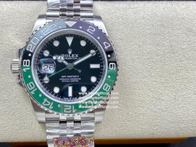 『v厂victory手表』雪碧Clean C厂2022年新品劳力士126720 gmt 左撇子款 特点：clean独家黑/绿 一体烧制圈口，颜色非常接近。18k铂金刻度填充陶瓷圈口➕正品原版开模❕❕❕