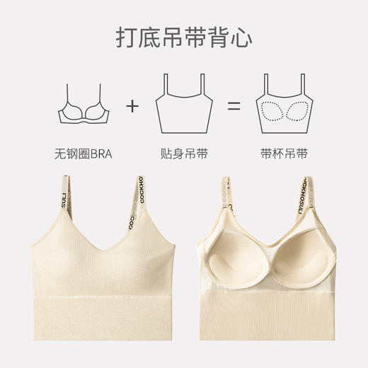 （两件装）新款美背内衣女士运动文胸一体式带胸垫吊带打底无钢圈胸罩 JYZZ-ALb1020 商品图2