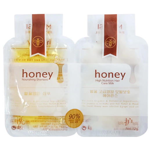 10组 美爱斯蜂蜜洗发水12g+护发乳12g滋润修护柔滑垂顺小样套装 商品图1