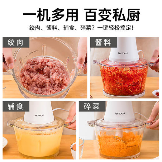 邻鹿搅肉机电动不锈钢打馅碎菜绞肉机料理机多功能家用小型搅拌机 商品图0