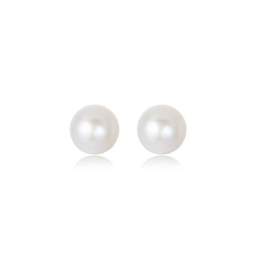 Oflye潮流饰品 正圆大颗珍珠耳环复古高质感轻奢耳钉法式气质时尚小灯泡银针耳饰 商品图6