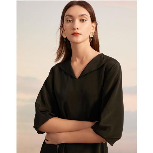 3楼 珍贝桑蚕丝翻领连衣裙 商品图2