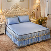 MJN 欧式蕾丝边可拆卸夹棉软可折叠可机洗冰丝席三件套 商品缩略图4