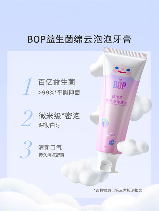 BOP波普专研益生菌绵云泡泡牙膏 商品图3