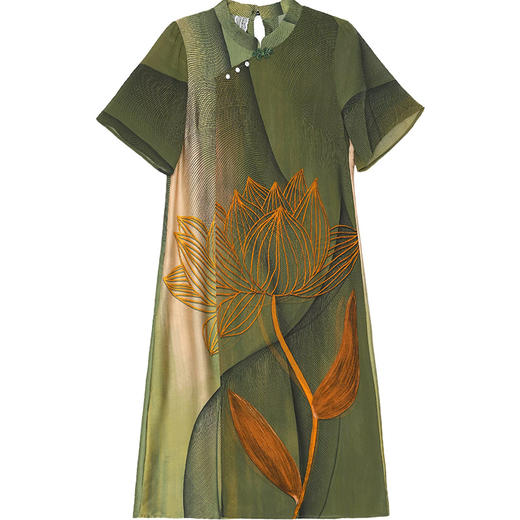 YWE BYMX8839修身贵夫人连印花衣裙 商品图4