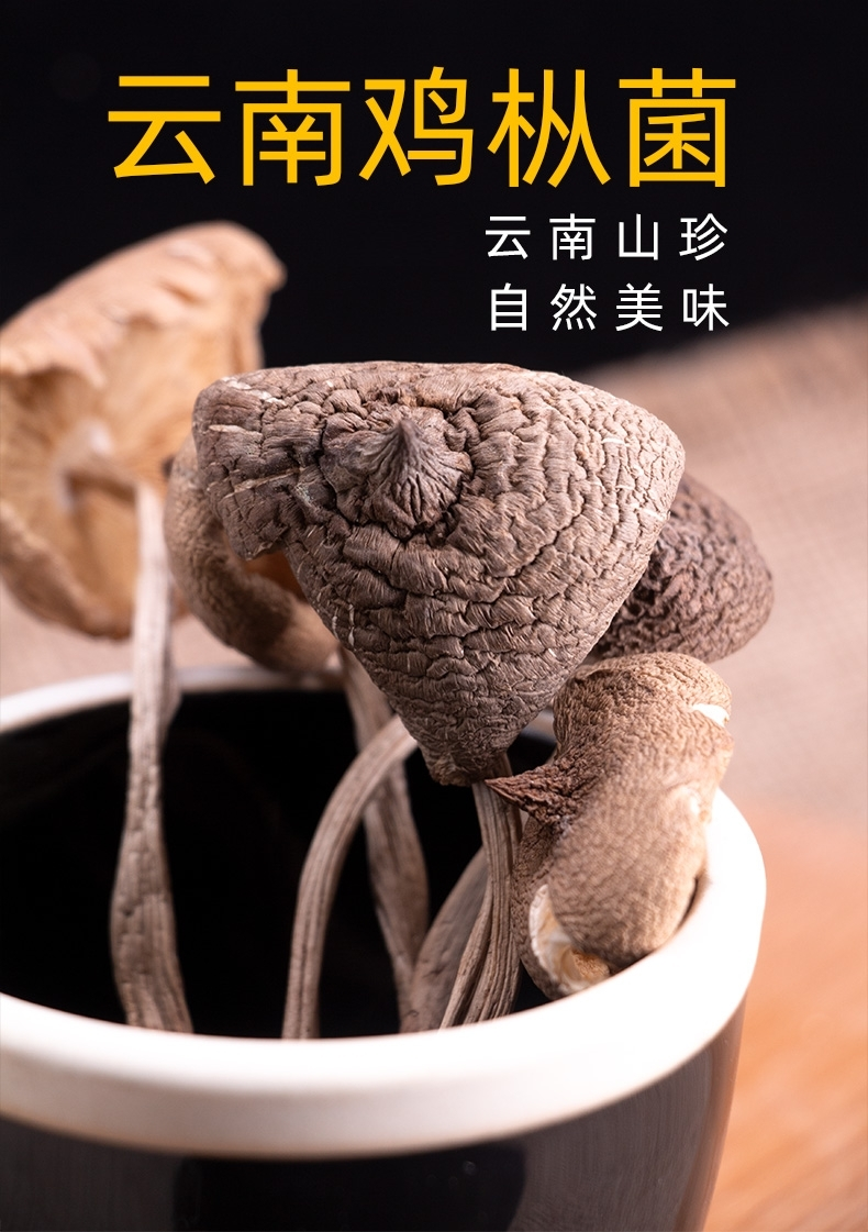 【云南特产】鸡枞菌干货 100g装 鸡枞菌蘑菇干鸡枞农家自制