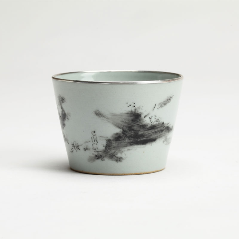 何珂玟-【等】银口仿古灰釉墨彩主人杯 | 吾杯
