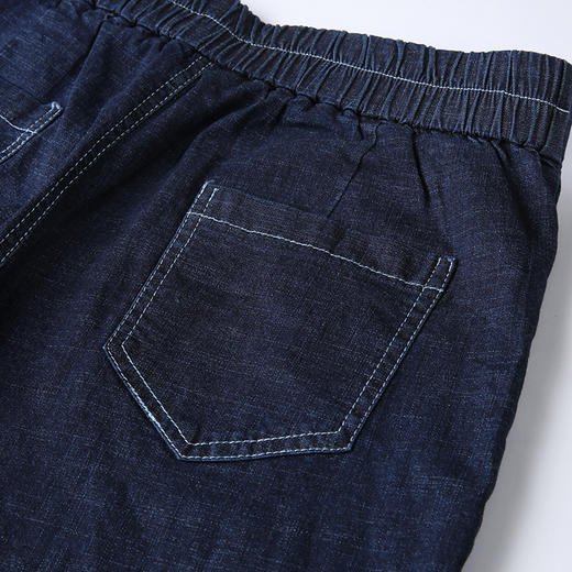 松紧高腰显瘦阔腿七分牛仔裤夏季新款牛仔裤  GYM-PT1089 商品图3