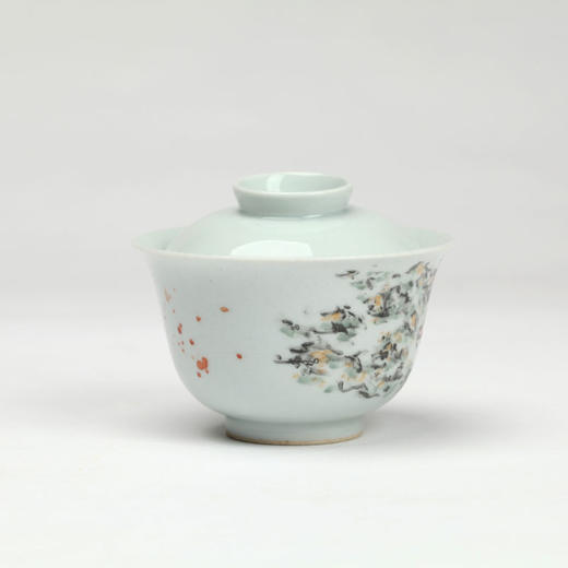 何珂玟-【见山】仿古灰釉彩绘一方席茶具套组 商品图2