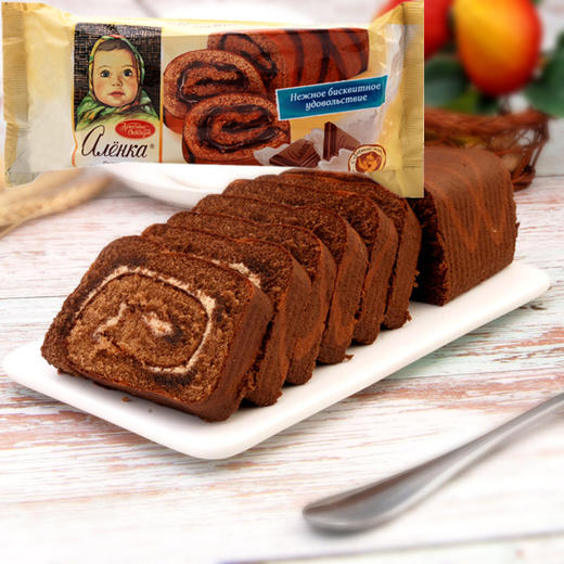 【中欧班列精选】WWJ 俄罗斯蛋糕  爱莲大头娃娃巧克力蛋糕卷200g   原装进口   商品图3